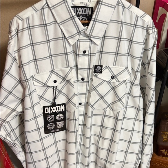 DIXXON Other - DIXXON Classic White and Black Checkered Shirt